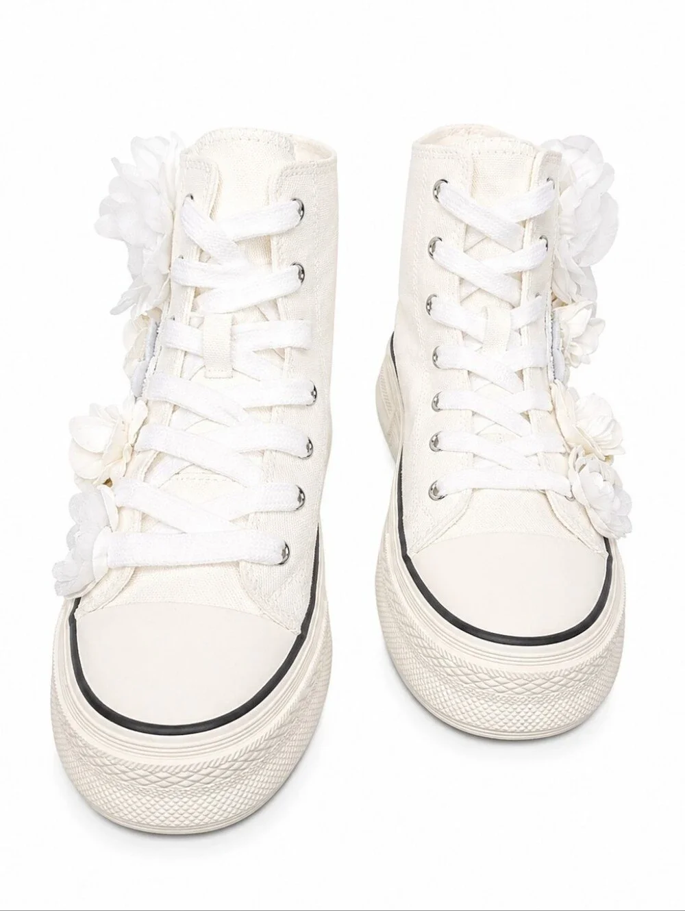 AZALEA WANG PENNY LANE HIGHTOP FLOWER EMBELLISHED SNEAKERS Women's Size 11 NEW
